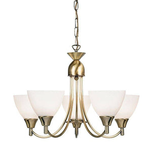Alton 5-Light Pendant Ceiling Light Antique Brass - Comet Lighting