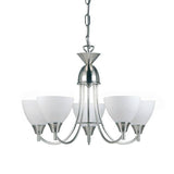 Alton 5-Light Pendant Ceiling Light Satin Chrome - Comet Lighting