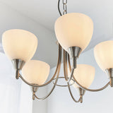 Alton 5-Light Pendant Ceiling Light Satin Chrome - Comet Lighting