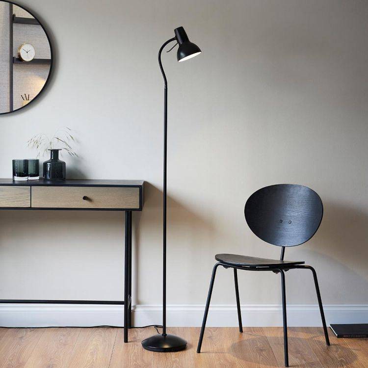 Amalfi Task Floor Lamp Matt Black - Comet Lighting