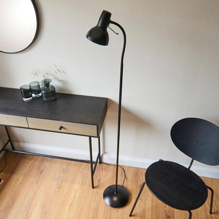 Amalfi Task Floor Lamp Matt Black - Comet Lighting