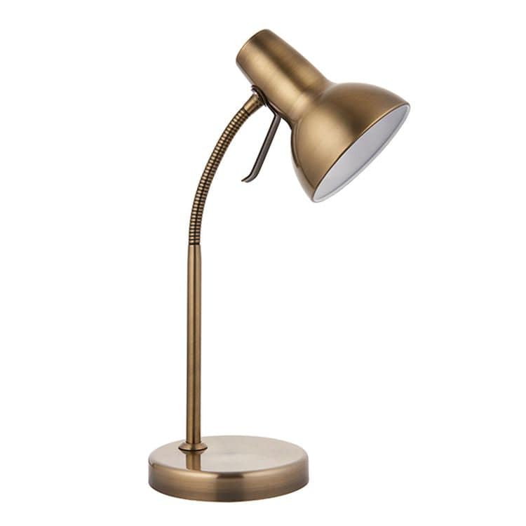 Amalfi Task Table Lamp USB Antique Brass - Comet Lighting