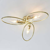 Amari 3Lt Semi-Flush Ceiling Light Polished Brass - Comet Lighting