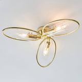 Amari 3Lt Semi-Flush Ceiling Light Polished Brass - Comet Lighting