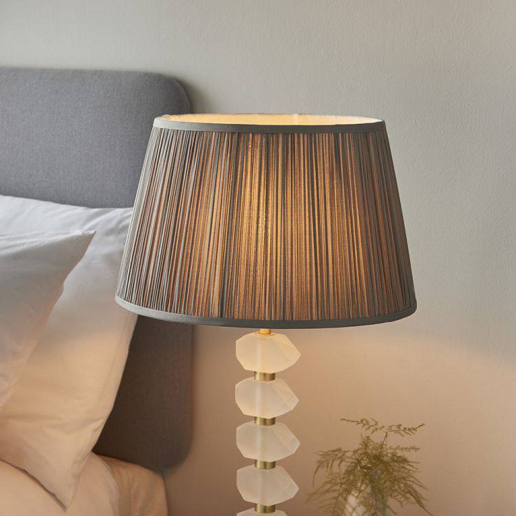 Annabelle Table Lamp & Freya 14 inch Charcoal Shade - Comet Lighting