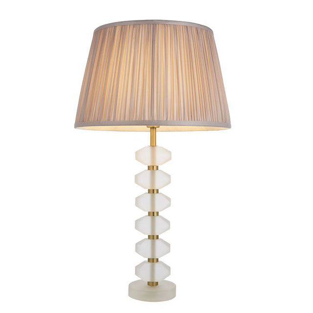 Annabelle Table Lamp & Freya 14 inch Dusky Pink Shade - Comet Lighting