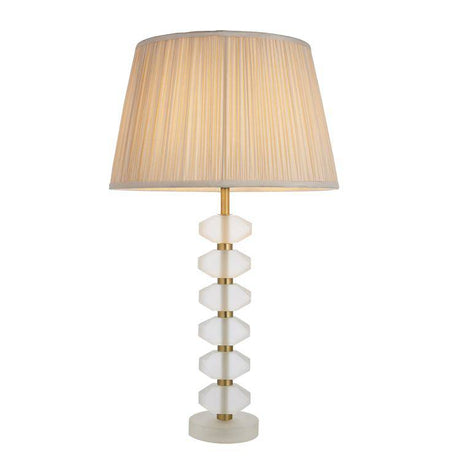 Annabelle Table Lamp & Freya 14 inch Oyster Shade - Comet Lighting