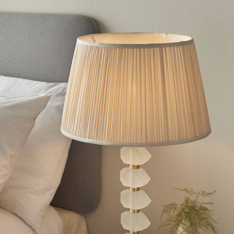 Annabelle Table Lamp & Freya 14 inch Oyster Shade - Comet Lighting