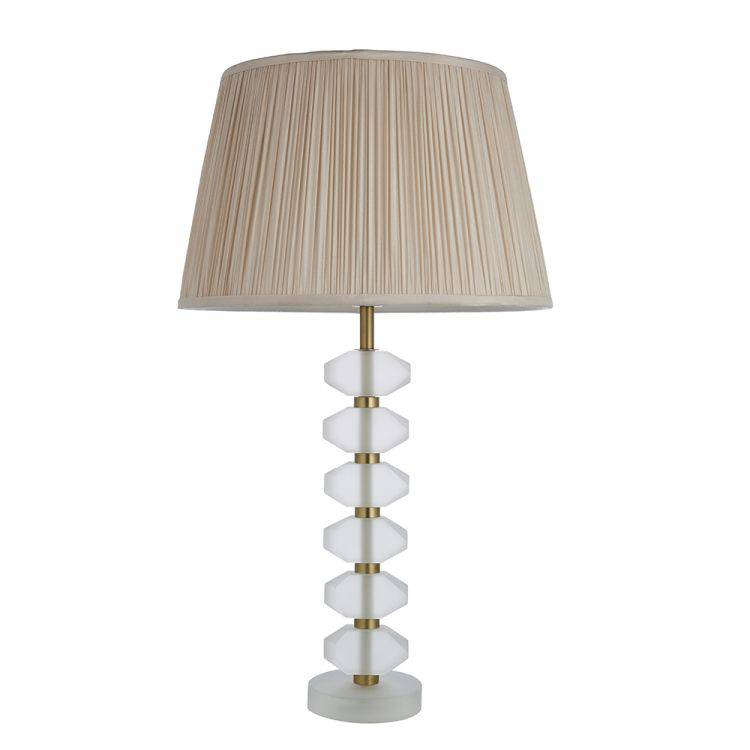 Annabelle Table Lamp & Freya 14 inch Oyster Shade - Comet Lighting