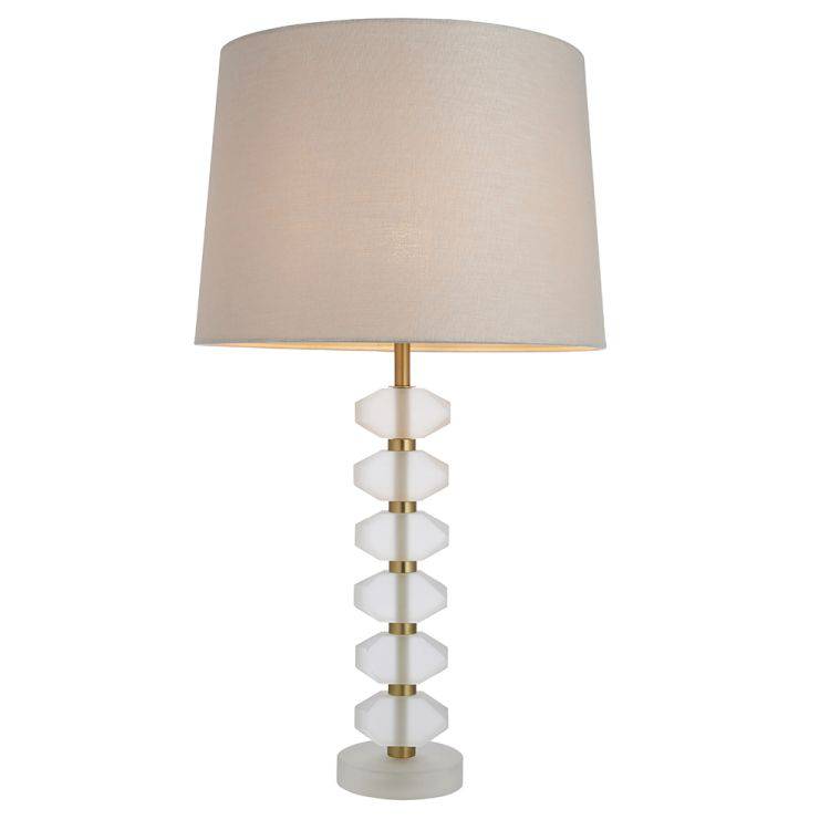 Annabelle Table Lamp & Mia 14 inch Natural Shade - Comet Lighting