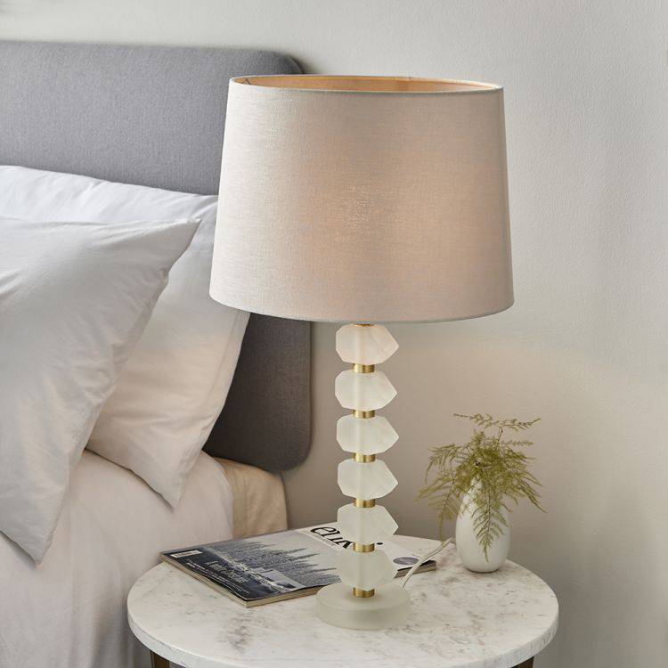 Annabelle Table Lamp & Mia 14 inch Natural Shade - Comet Lighting