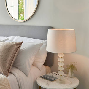 Annabelle Table Lamp & Mia 14 inch White Shade - Comet Lighting
