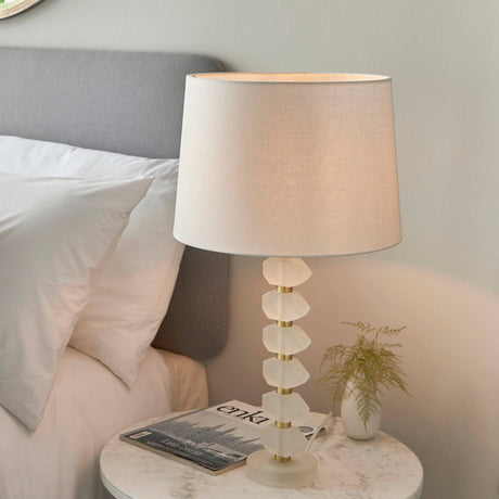 Annabelle Table Lamp & Mia 14 inch White Shade - Comet Lighting