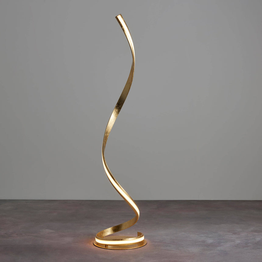 Aria LED Floor Lamp Gold - Comet Lighting