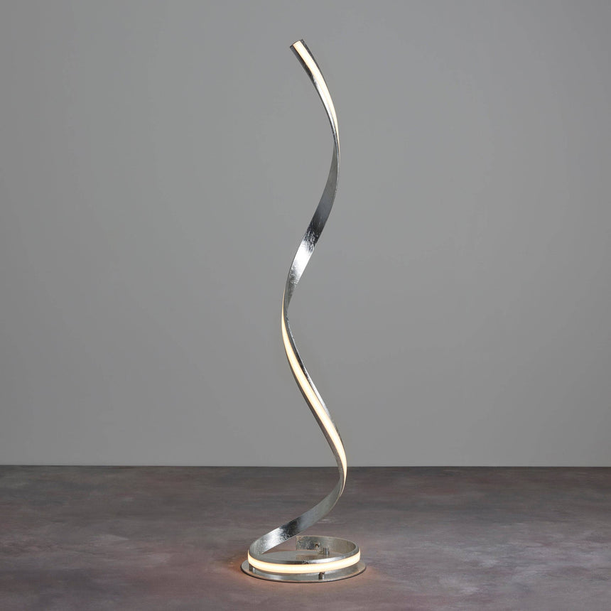 Aria LED Floor Lamp Silver - Comet Lighting