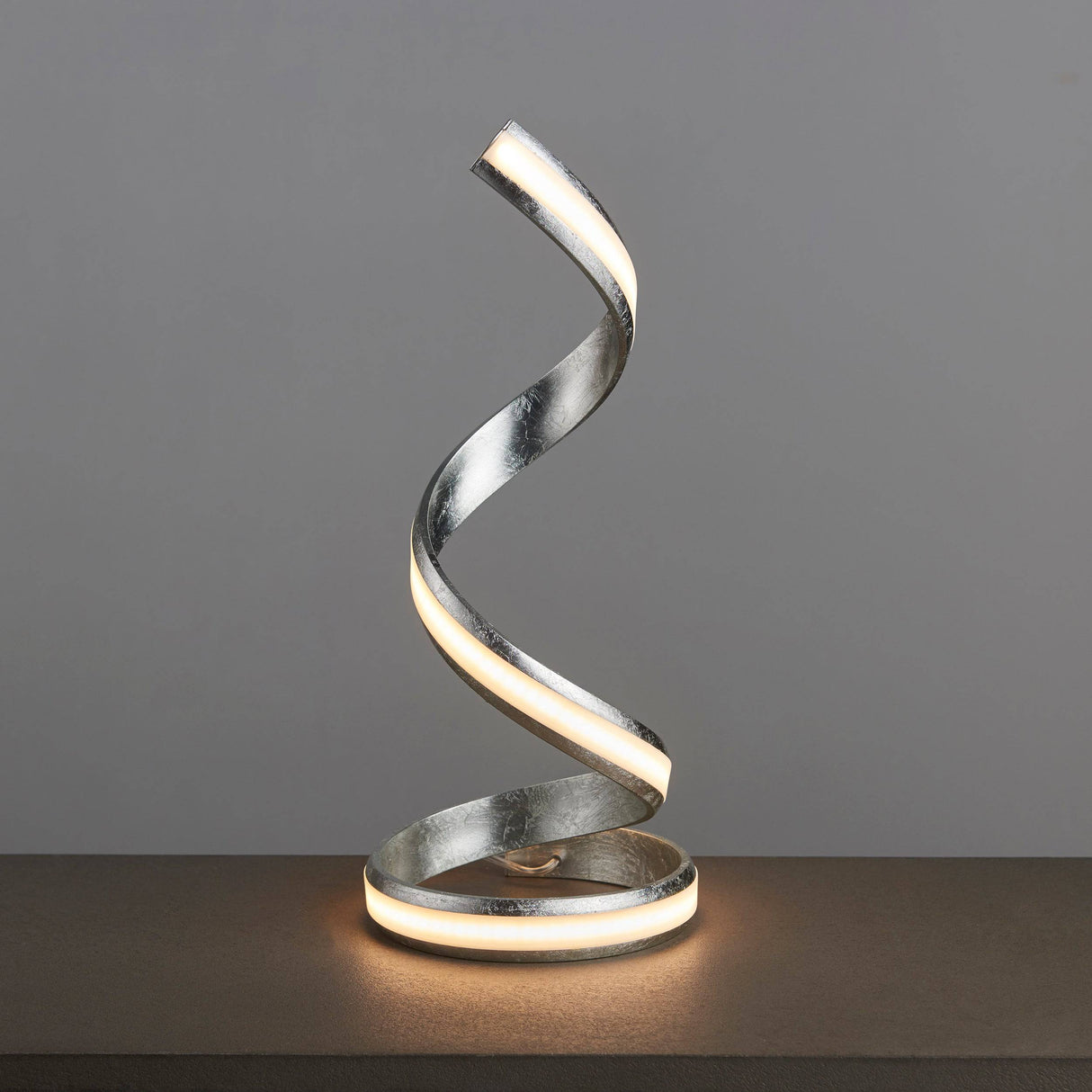 Aria LED Table Lamp Silver - Comet Lighting