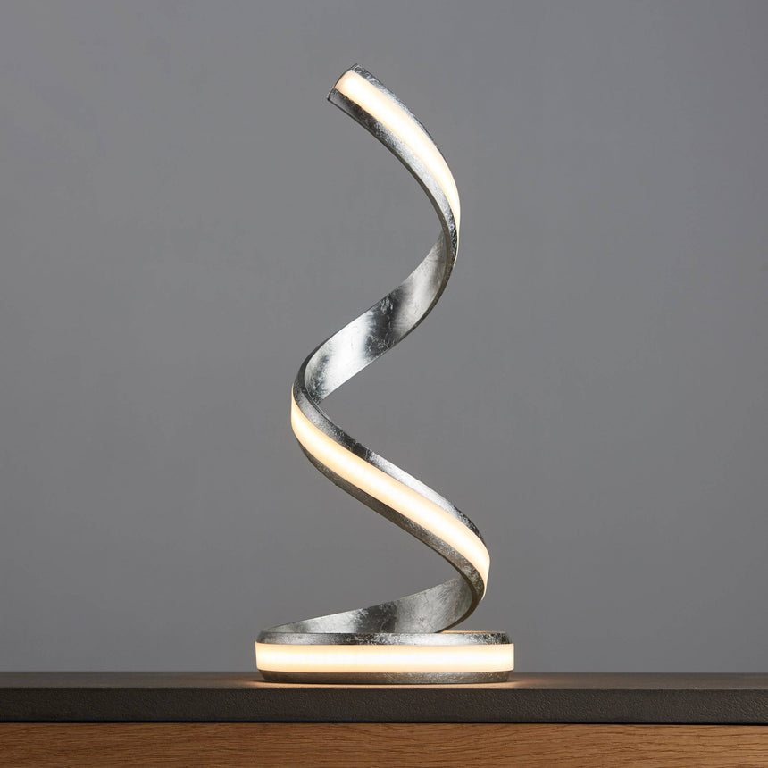 Aria LED Table Lamp Silver - Comet Lighting