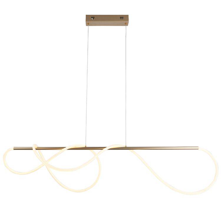 Attalea LED Pendant Ceiling Light Satin Gold - Comet Lighting