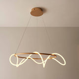 Attalea LED Round Pendant Ceiling Light Satin Gold - Comet Lighting