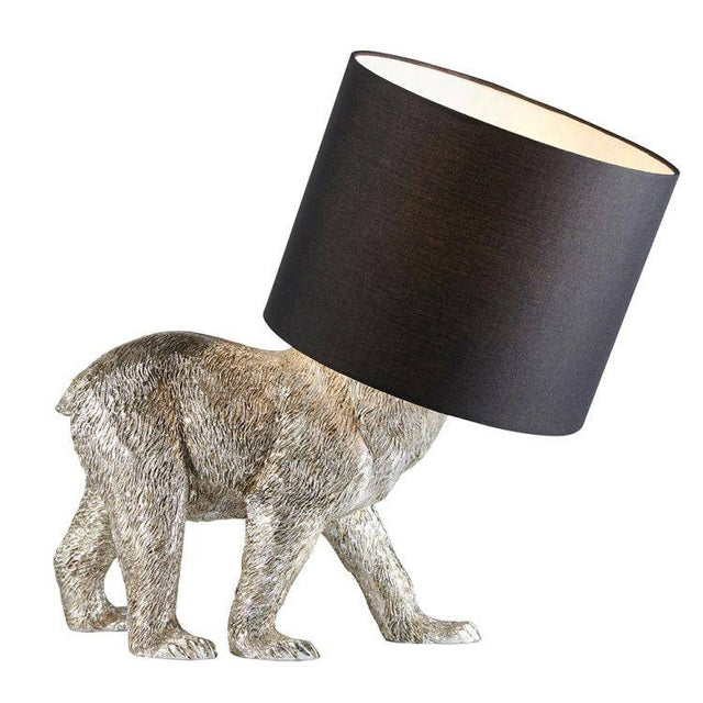 Barack Bear Table Lamp Vintage Silver - Comet Lighting