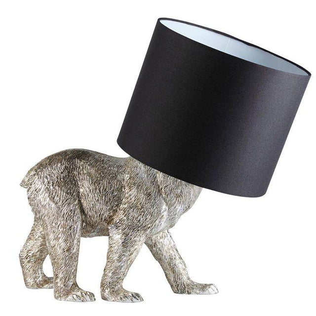 Barack Bear Table Lamp Vintage Silver - Comet Lighting