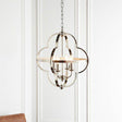 Barton 4lt Pendant Ceiling Light Bright Nickel - Comet Lighting