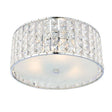 Belfont 3-Light Flush Ceiling Light Chrome - Comet Lighting