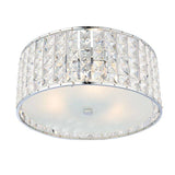 Belfont 3-Light Flush Ceiling Light Chrome - Comet Lighting