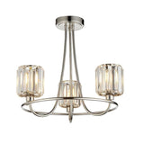 Berenice 3lt Semi Flush Ceiling Light Nickel - Comet Lighting