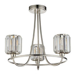 Berenice 3lt Semi Flush Ceiling Light Nickel - Comet Lighting