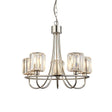 Berenice 5lt Pendant Ceiling Light Bright Nickel - Comet Lighting