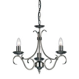 Bernice 3-Light Pendant Ceiling Light Antique Silver - Comet Lighting