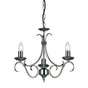 Bernice 3-Light Pendant Ceiling Light Antique Silver - Comet Lighting