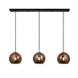 Boli 3lt Linear Pendant Matt Black - Comet Lighting