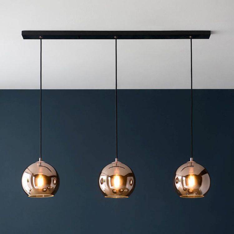 Boli 3lt Linear Pendant Matt Black - Comet Lighting