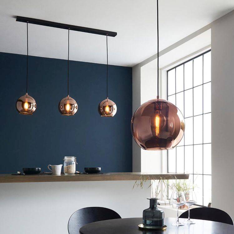 Boli 3lt Linear Pendant Matt Black - Comet Lighting