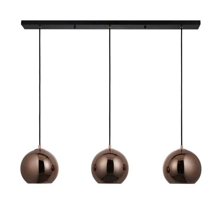 Boli 3lt Linear Pendant Matt Black - Comet Lighting