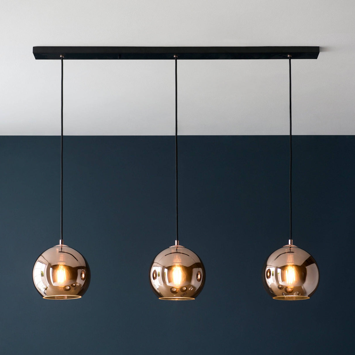 Boli 3lt Linear Pendant Matt Black - Comet Lighting