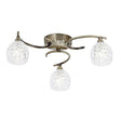 Boyer 3-Light Semi Flush Ceiling Light Antique Brass - Comet Lighting