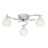 Boyer 3-Light Semi Flush Ceiling Light Chrome - Comet Lighting