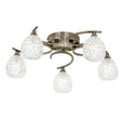 Boyer 5-Light Semi Flush Ceiling Light Antique Brass - Comet Lighting