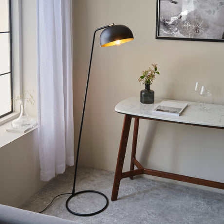 Brair New Floor Lamp Matt Black - Comet Lighting