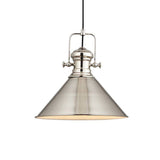 Brampton Pendant Ceiling Light Polished Nickel - Comet Lighting