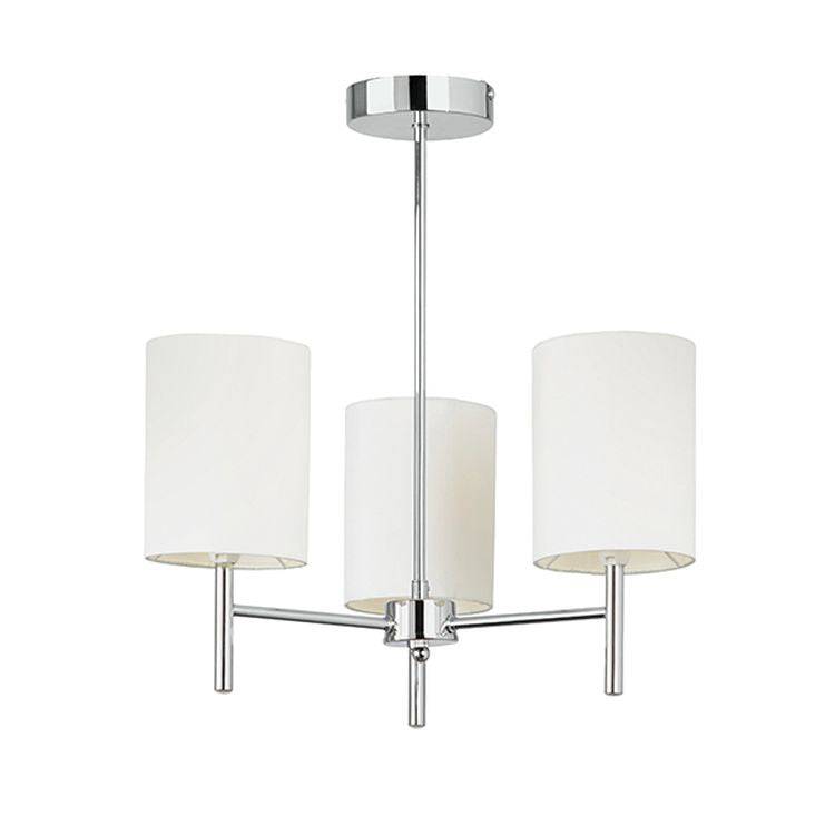 Brio 3-Light Semi Flush Ceiling Light Chrome - Comet Lighting