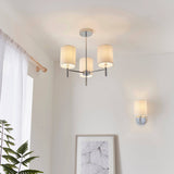 Brio 3-Light Semi Flush Ceiling Light Chrome - Comet Lighting