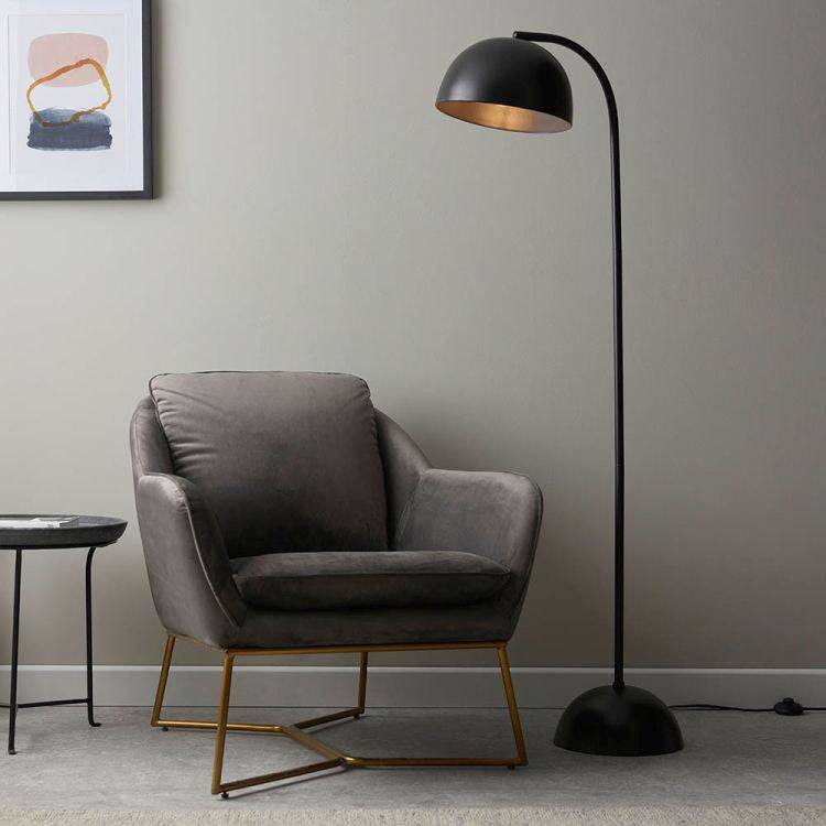 Brodey Floor Lamp Matt Black - Comet Lighting