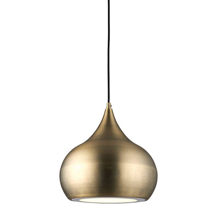 Brosnan 1-Light Pendant Ceiling Light Antique Brass - Comet Lighting