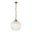 Brydon 1-Light Large Pendant Ceiling Light Clear Glass - Comet Lighting