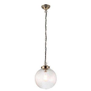 Brydon 1-Light Small Pendant Ceiling Light Clear Glass - Comet Lighting