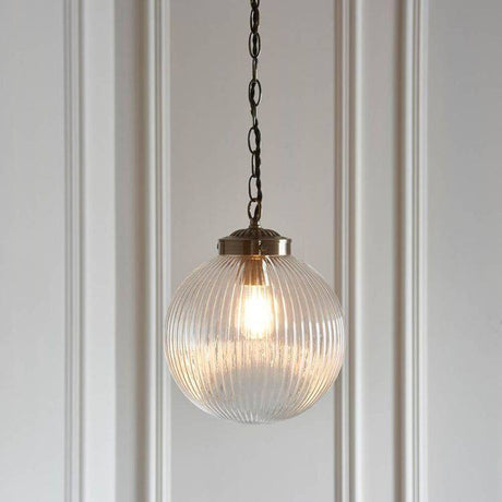 Brydon 1-Light Small Pendant Ceiling Light Clear Glass - Comet Lighting